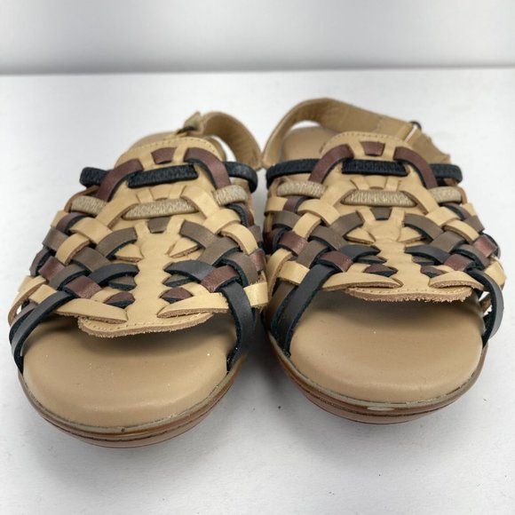 Tejidas Leather Brown Weave Sandals 7.5 - Picture 3 of 11